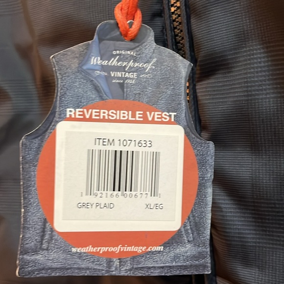 NWT Men’s Weatherproof Vintage Reversible Vest - XL - Picture 4 of 7